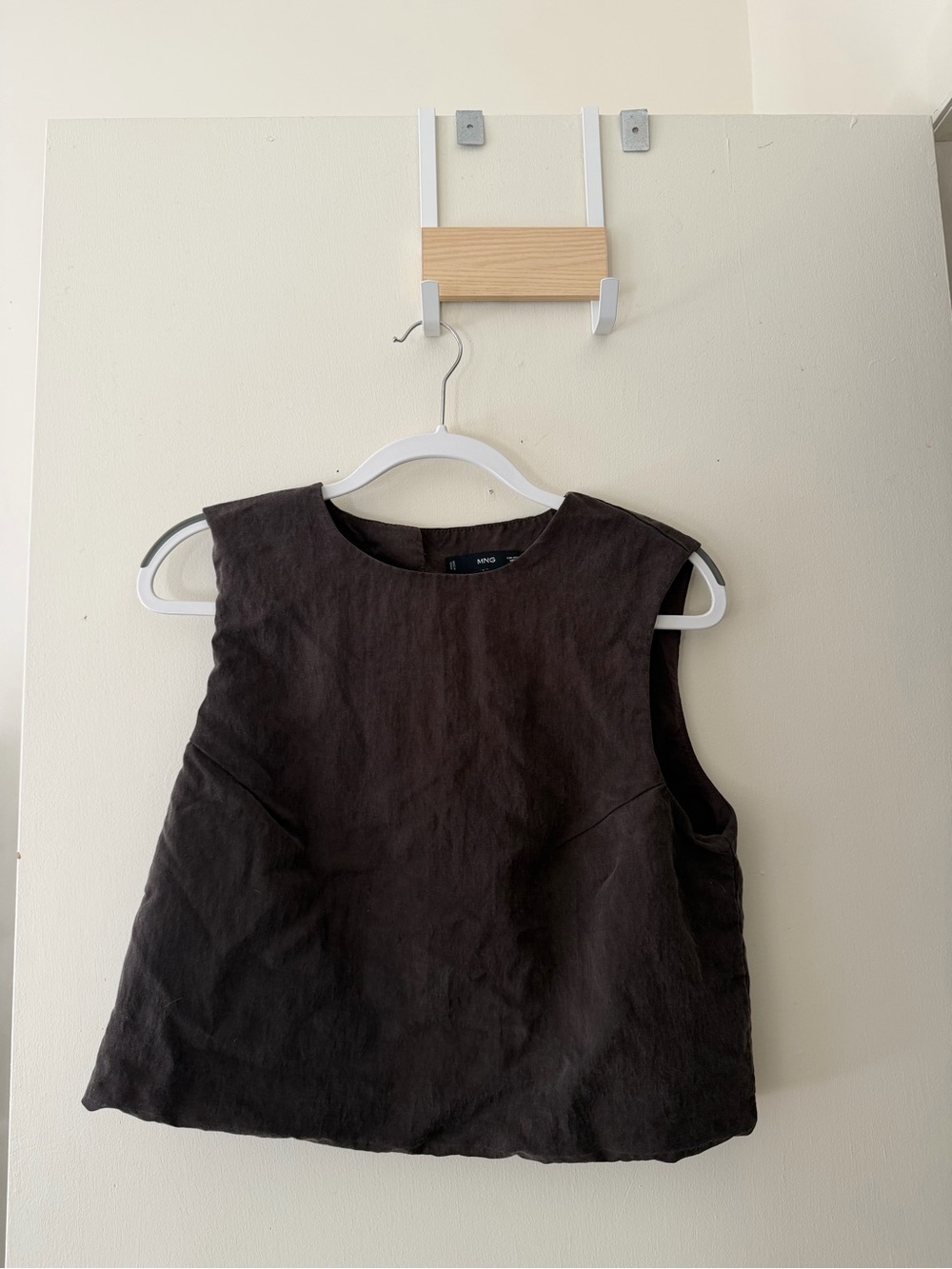 Mango Dark Brown Sleeveless Tank Top